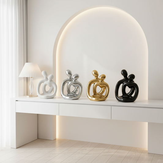 Nordik Seramik Çift Mum Tutucu – Vintage Ev Dekoru