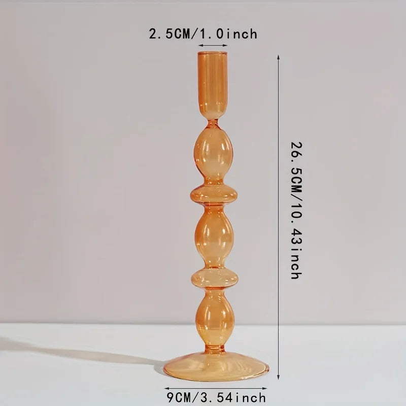 Nordic Glass Candle Holder - Wedding, Birthday & Romantic Dinner Decoration