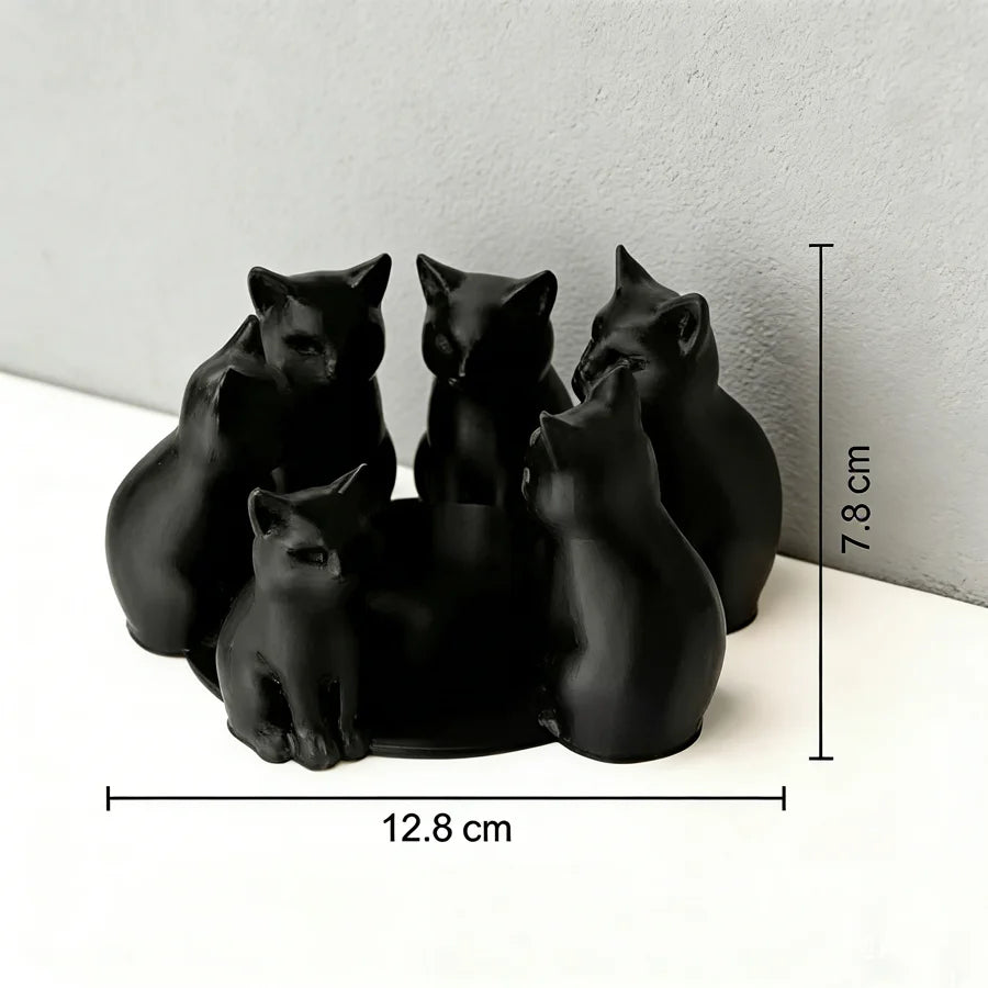 Cat-Shaped Candle Holder – Decorative Aromatherapy Candlestick for Home & Café