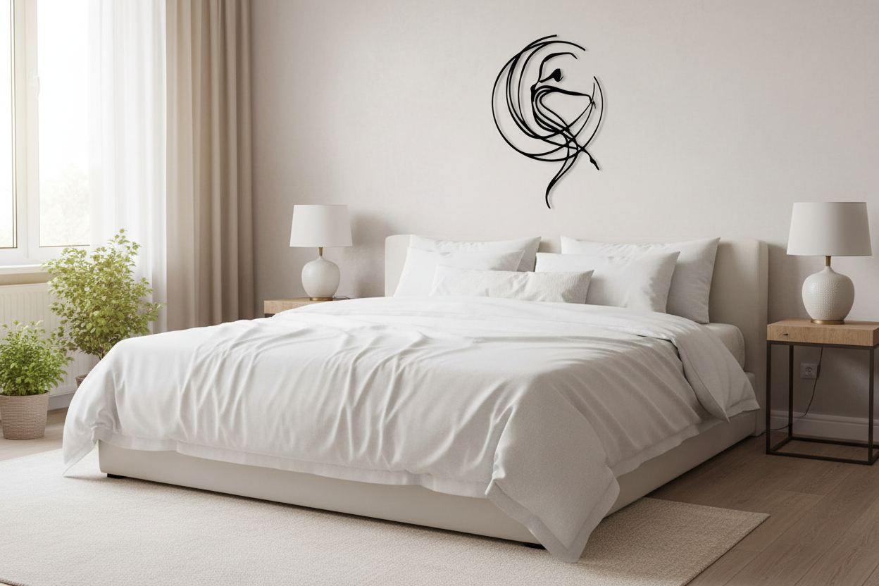 Ballet Metal Wall Art - Bedroom Setting