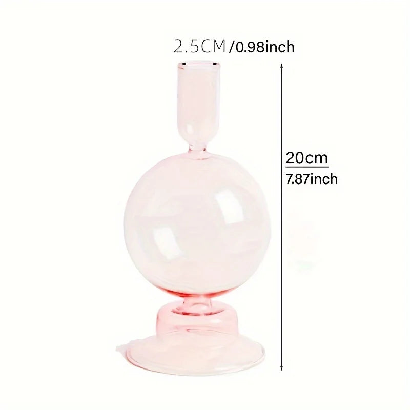 Nordic Glass Candle Holder - Wedding, Birthday & Romantic Dinner Decoration