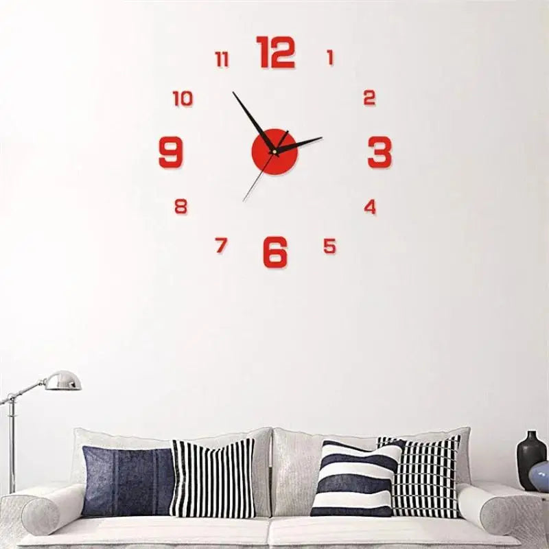 DIY 3D Wall Clock – Silent, Luminous & Modern Home Decor (40cm)