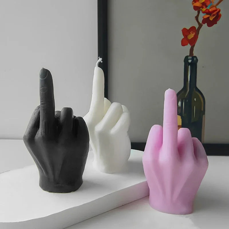 Funny Middle Finger Candle | Quirky Soy Wax Gift