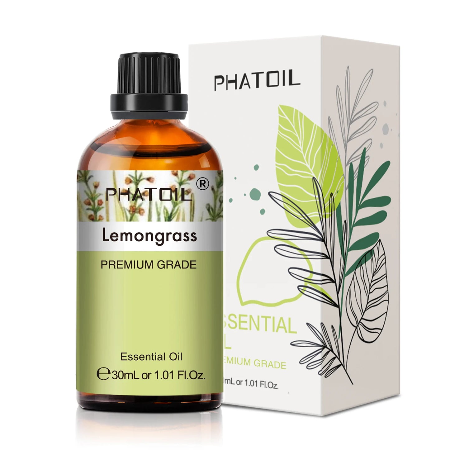 30ml Pure Essential Oil – 38 Fragrances, Aromatherapy & Diffuser (PHATOIL)