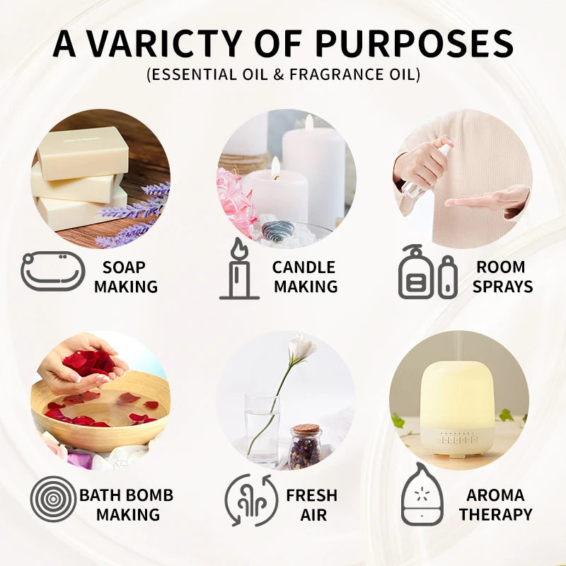 Pure Essential Oil – 30ml | 38 Fragrances for Diffuser, Candle & Soap Making