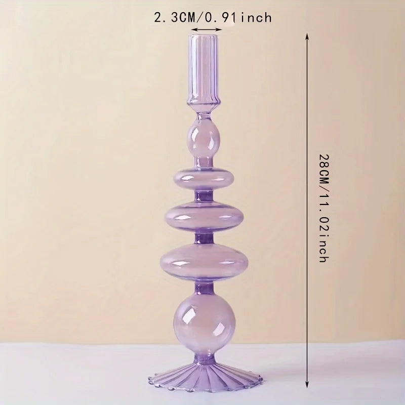 Nordic Glass Candle Holder - Wedding, Birthday & Romantic Dinner Decoration