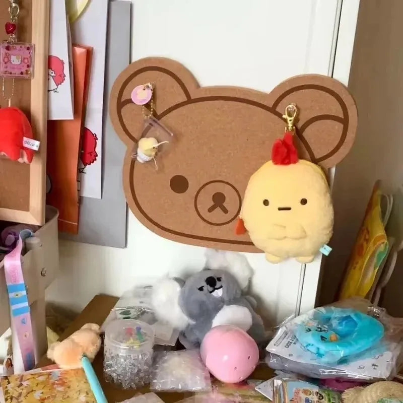 Rilakkuma Ayı Keçe Duvar Panosu – Çocuk Odası Dekor Sticker