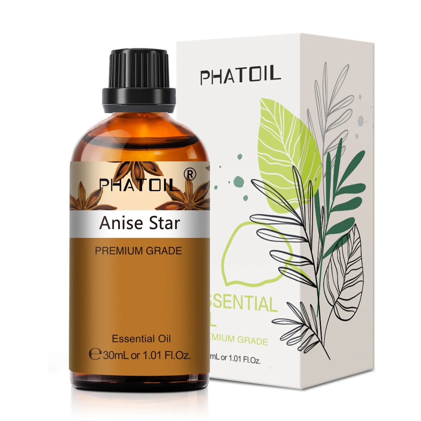 30ml Pure Essential Oil – 38 Fragrances, Aromatherapy & Diffuser (PHATOIL)