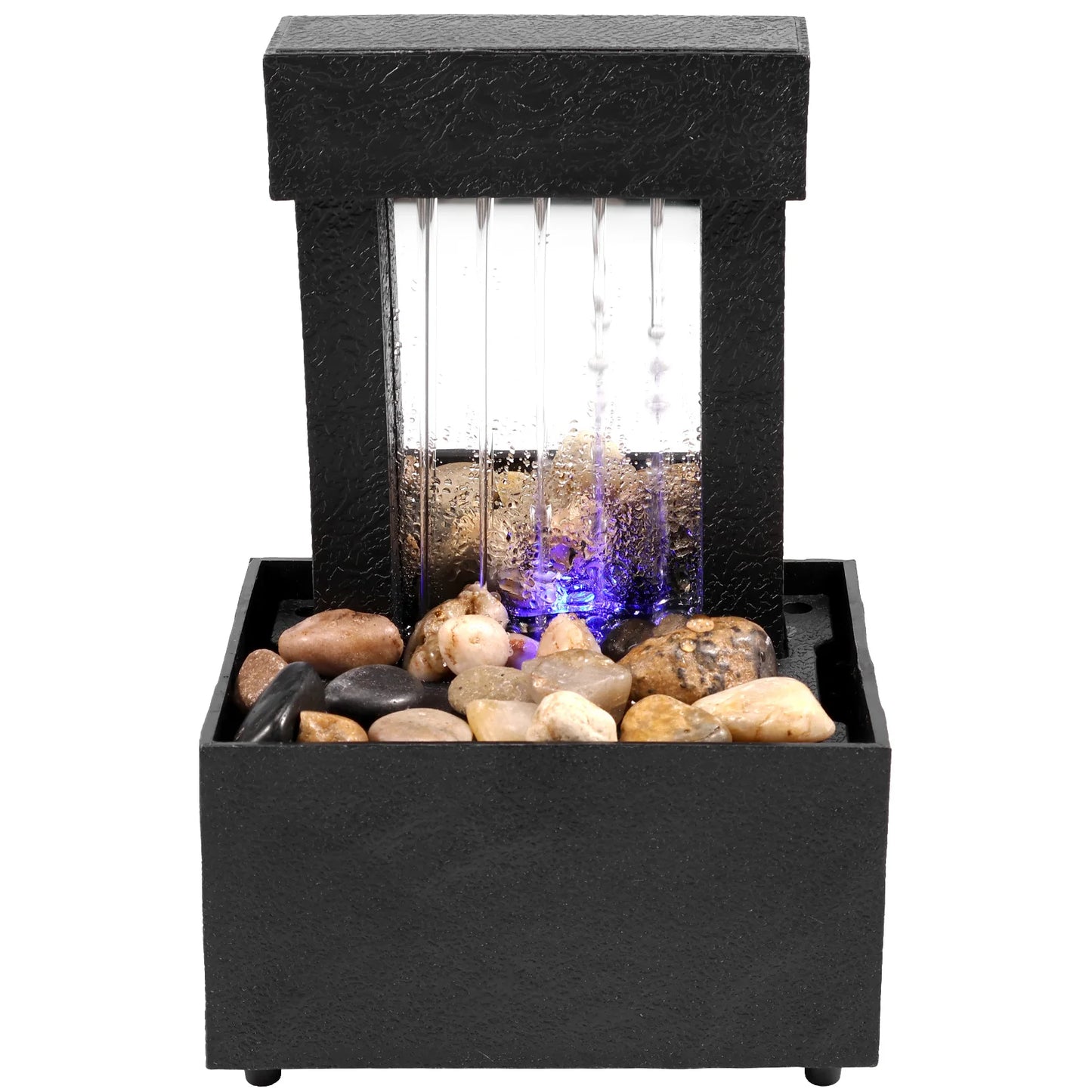 Tabletop Waterfall Fountain – Relaxing Desktop Decor with Soft Lights