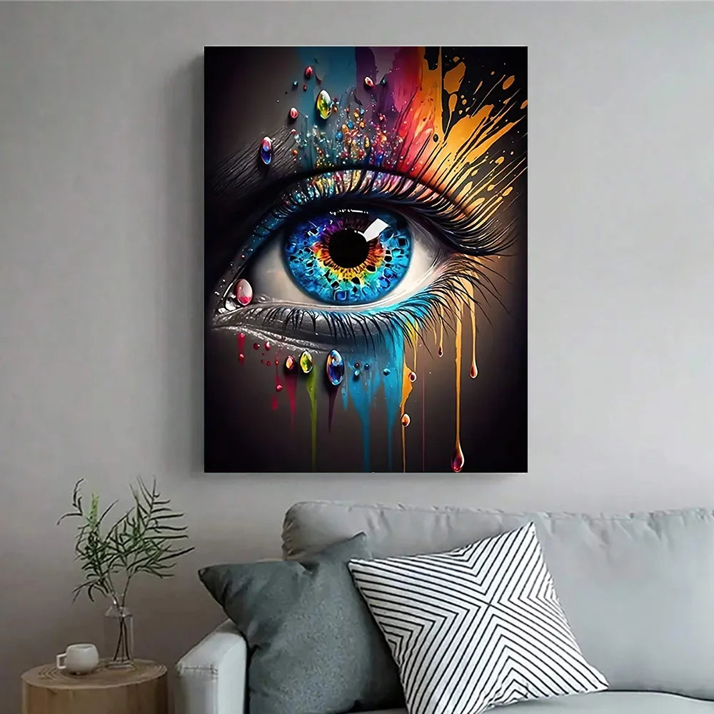 Abstract Eye Canvas Wall Art – HD Print Poster for Modern Home Decor