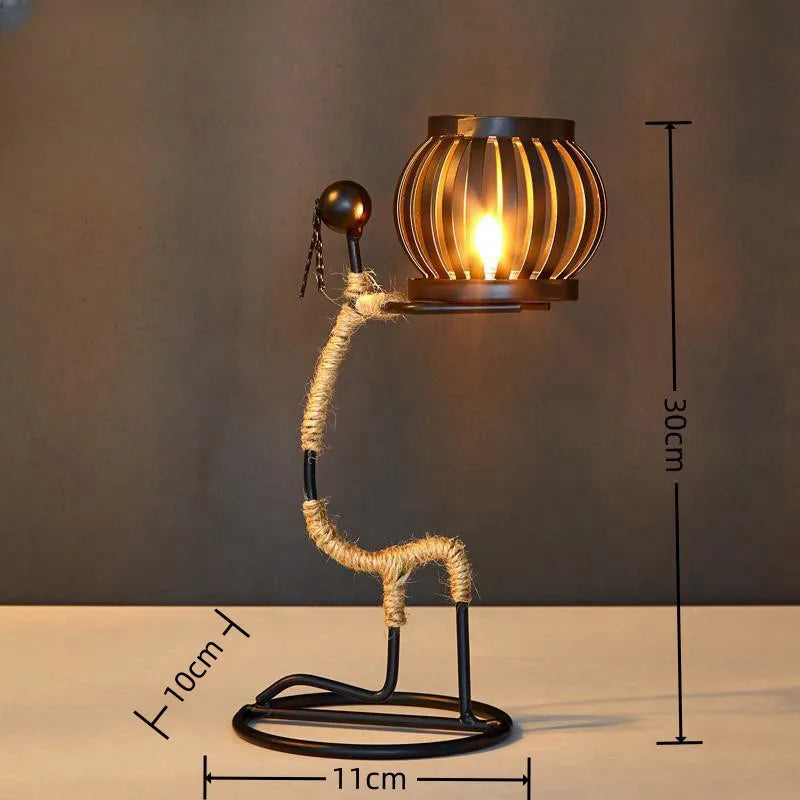 Nordic Metal Abstract Figure Candle Holder – Handmade Home Decor