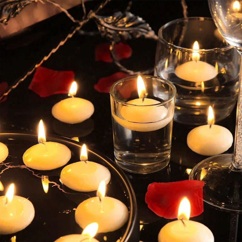 Floating Candles Set – Romantic Home & Bath Decoration (6/10/16 Pcs)