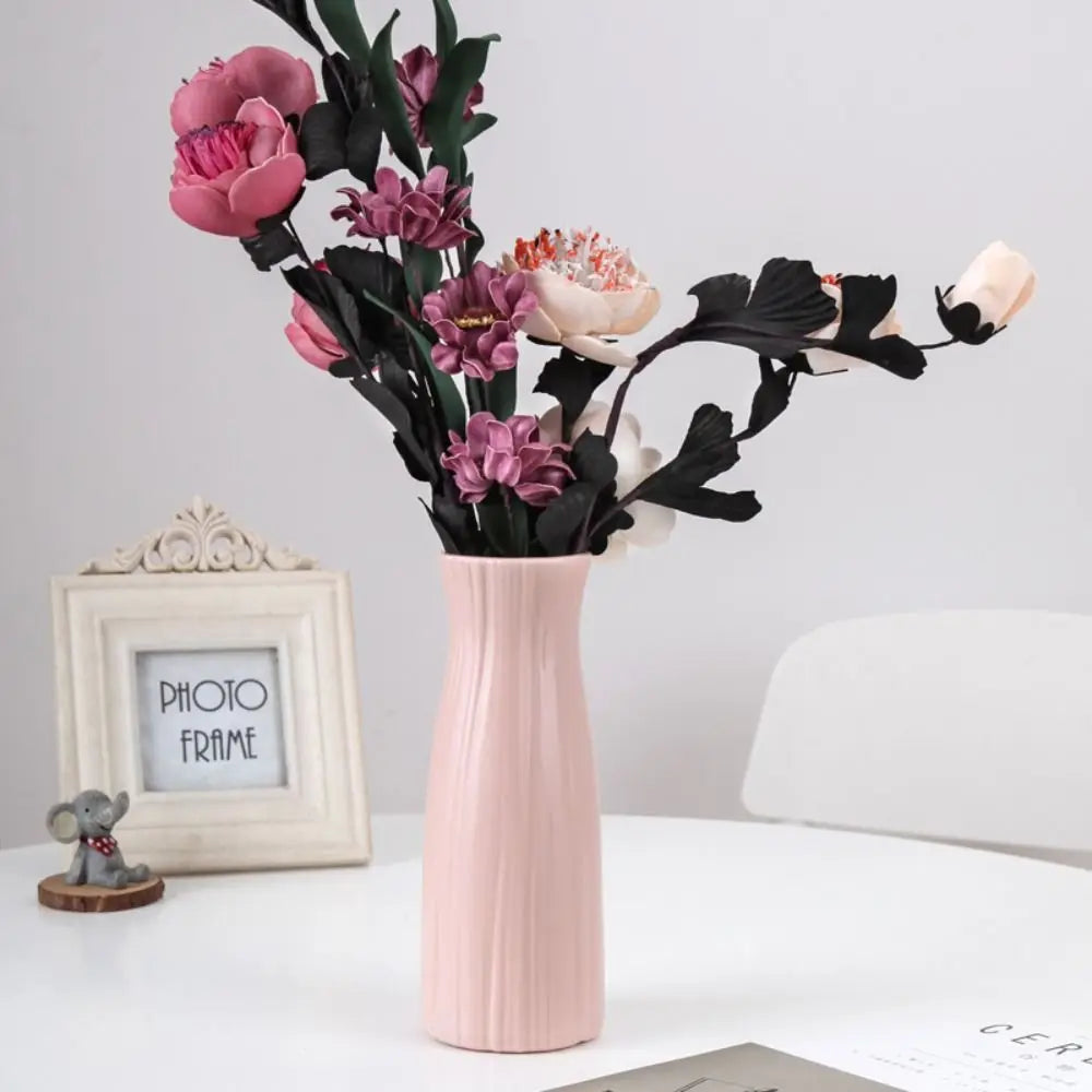 Minimalist Ceramic-Look Flower Vase | Home Decor