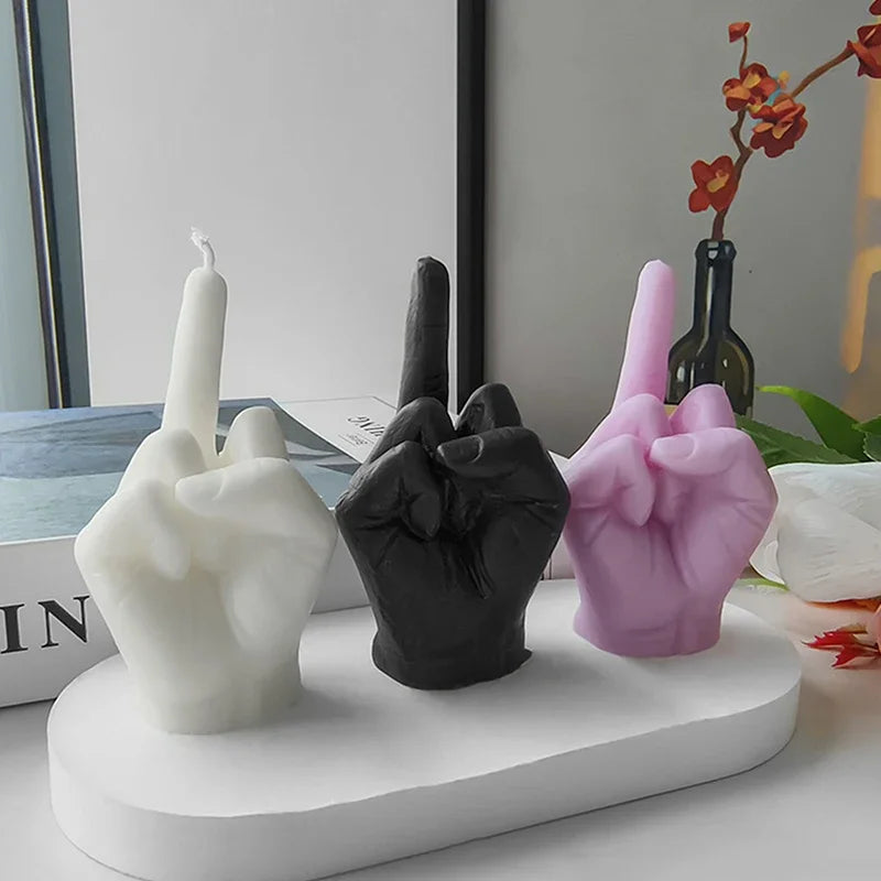 Funny Middle Finger Candle | Quirky Soy Wax Gift