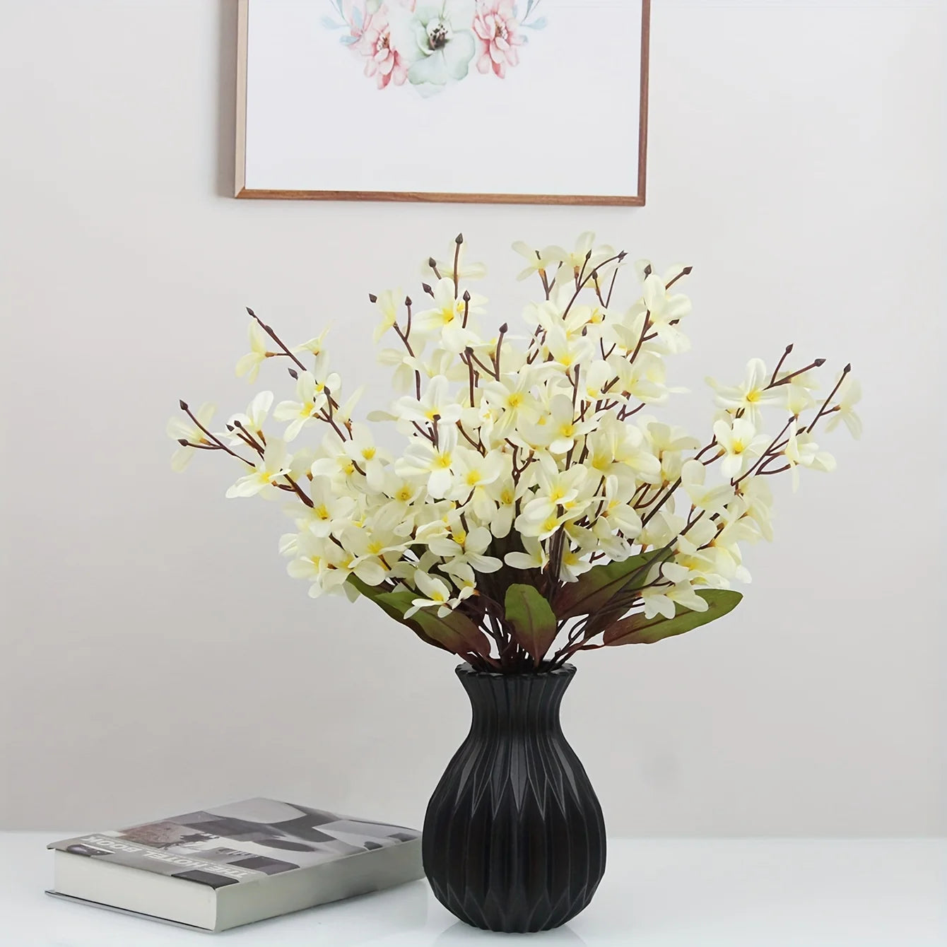 Minimalist Ceramic-Look Vase – Modern Home Decor for Living Room & Table