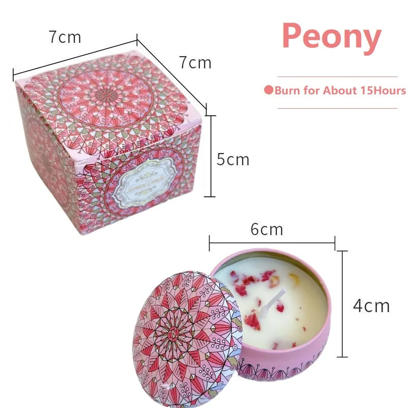 Luxury Scented Soy Wax Candles – Iron Gift Box, 15+ Fragrances