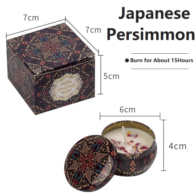 Luxury Scented Soy Wax Candles – Iron Gift Box, 15+ Fragrances