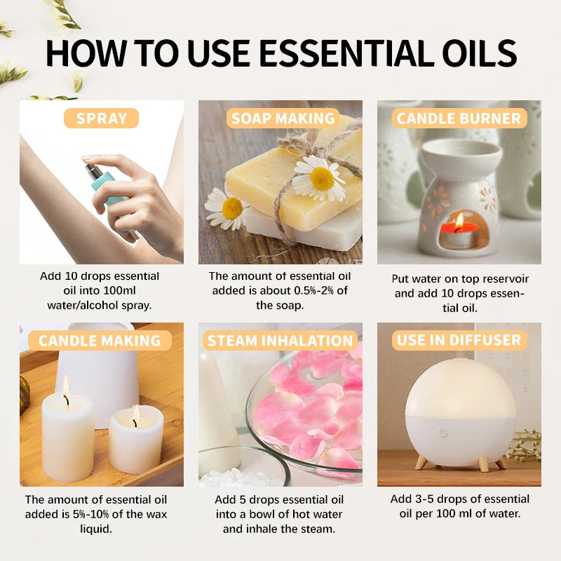 Pure Essential Oil – 30ml | 38 Fragrances for Diffuser, Candle & Soap Making