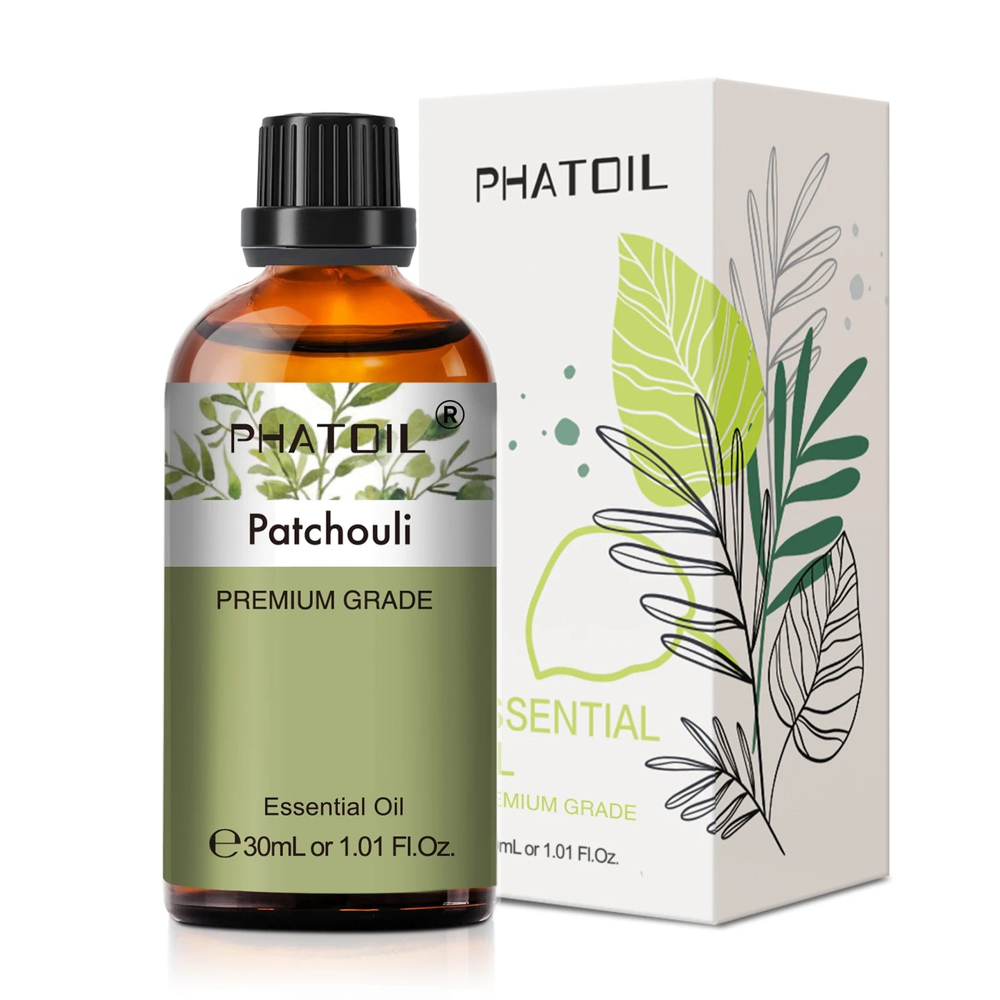 30ml Pure Essential Oil – 38 Fragrances, Aromatherapy & Diffuser (PHATOIL)