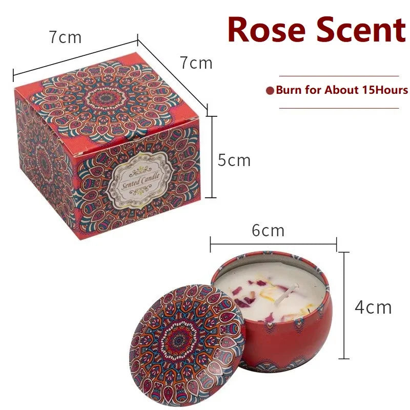 Luxury Scented Soy Wax Candles – Iron Gift Box, 15+ Fragrances