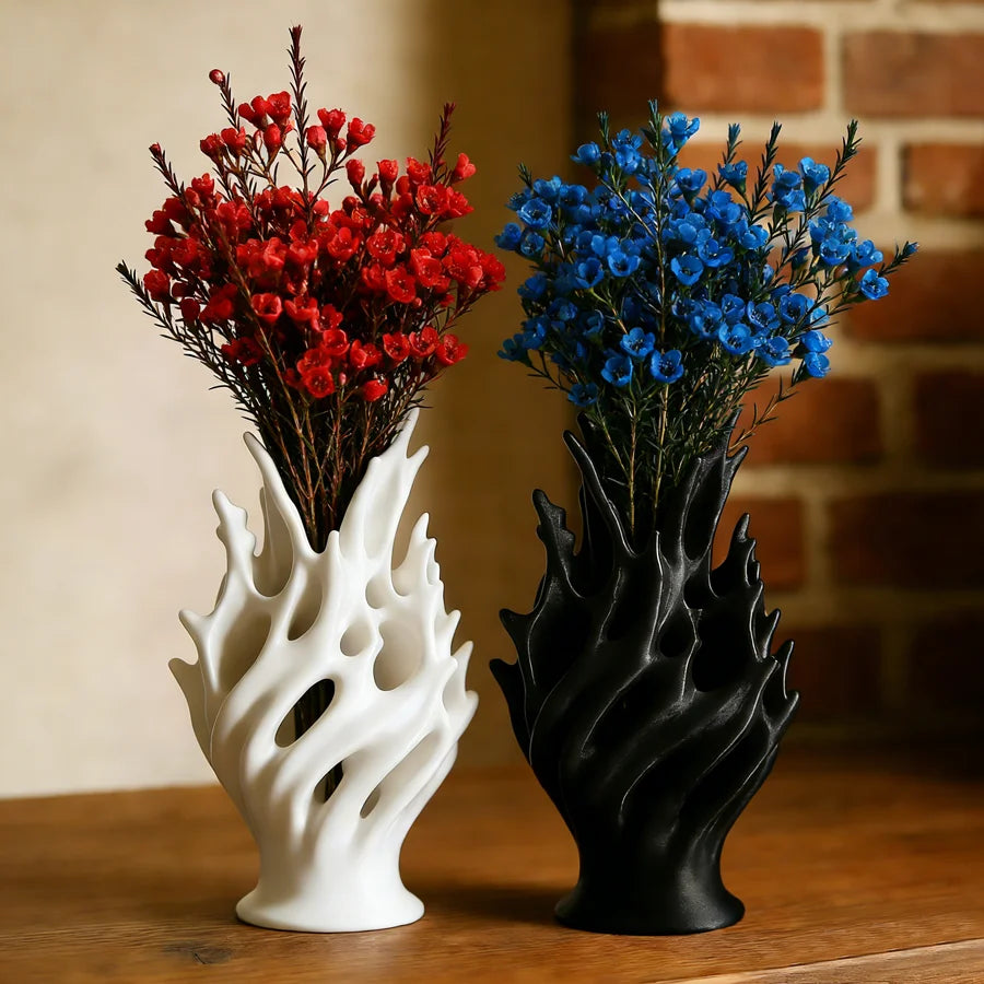 Elegant Plastic Flower Vase – Lightweight Home Decor for Living Room & Office