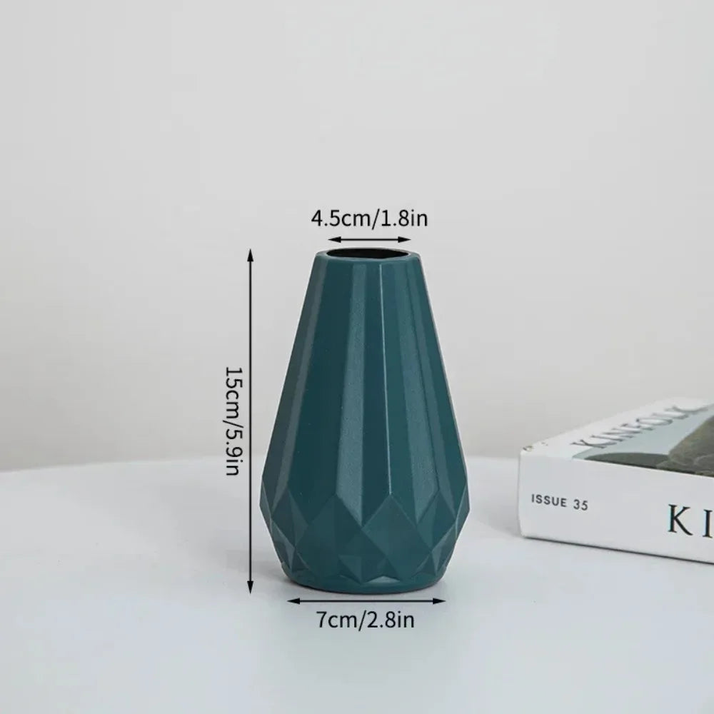 Diamond-Shape Flower Vase | Nordic Minimalist Home Decor