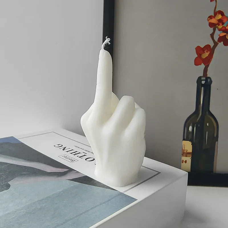 Funny Middle Finger Candle | Quirky Soy Wax Gift