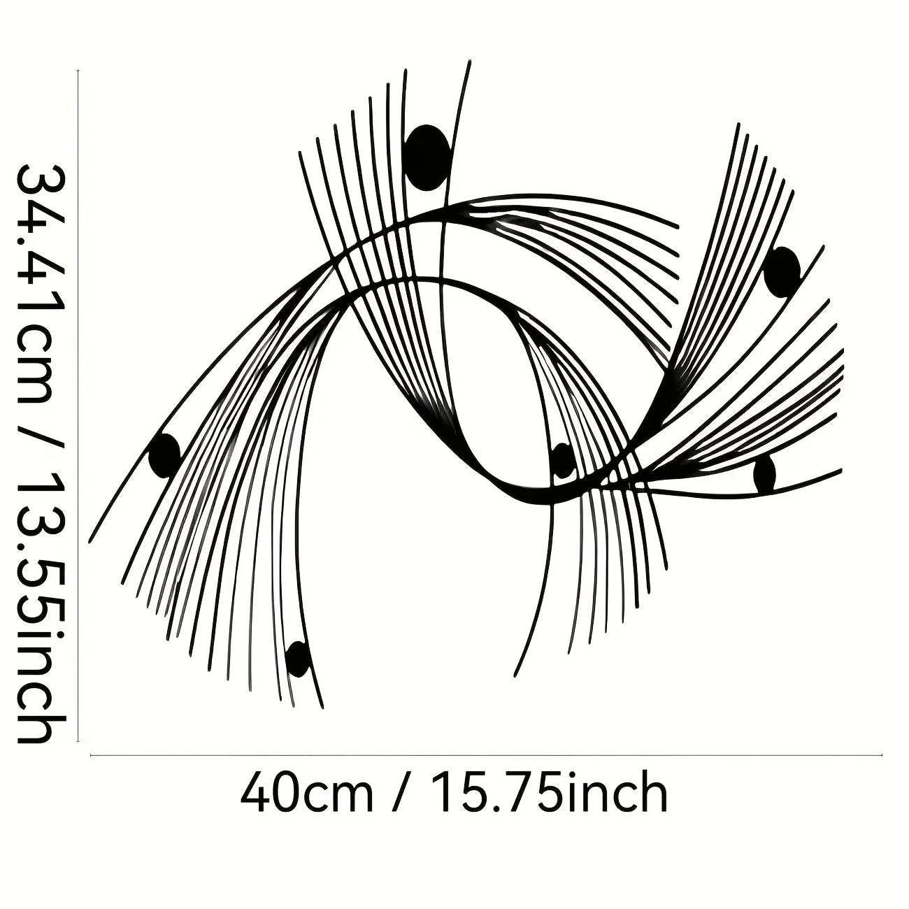 Modern Abstract Geometric Metal Wall Art – Minimalist Linear Design