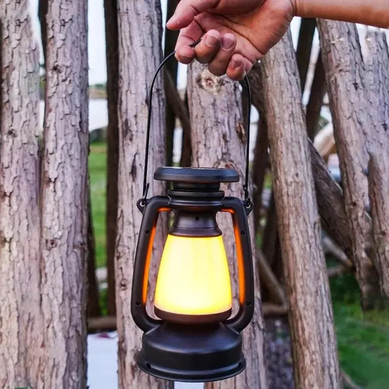 Retro Rechargeable Lantern – LED Portable Camping & Home Decor Light