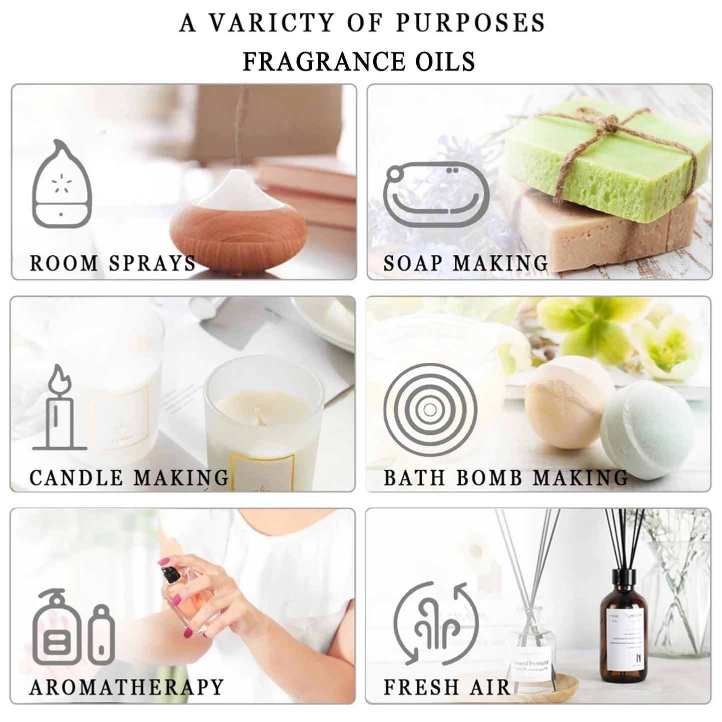 30ml Pure Essential Oil – 38 Fragrances, Aromatherapy & Diffuser (PHATOIL)