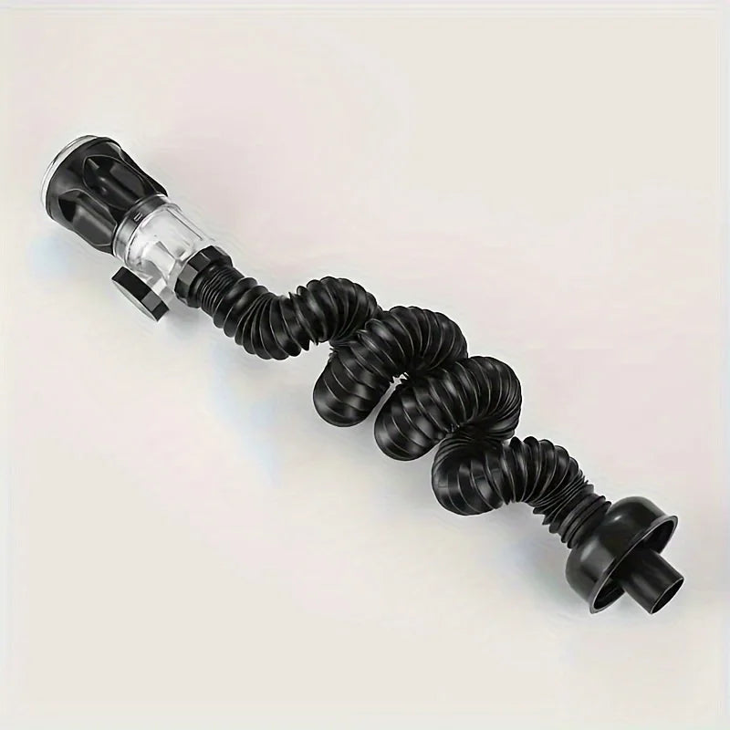 Black Bounce Drain – Universal Bathroom Sink Drain Assembly with Horizontal & Vertical Pipe