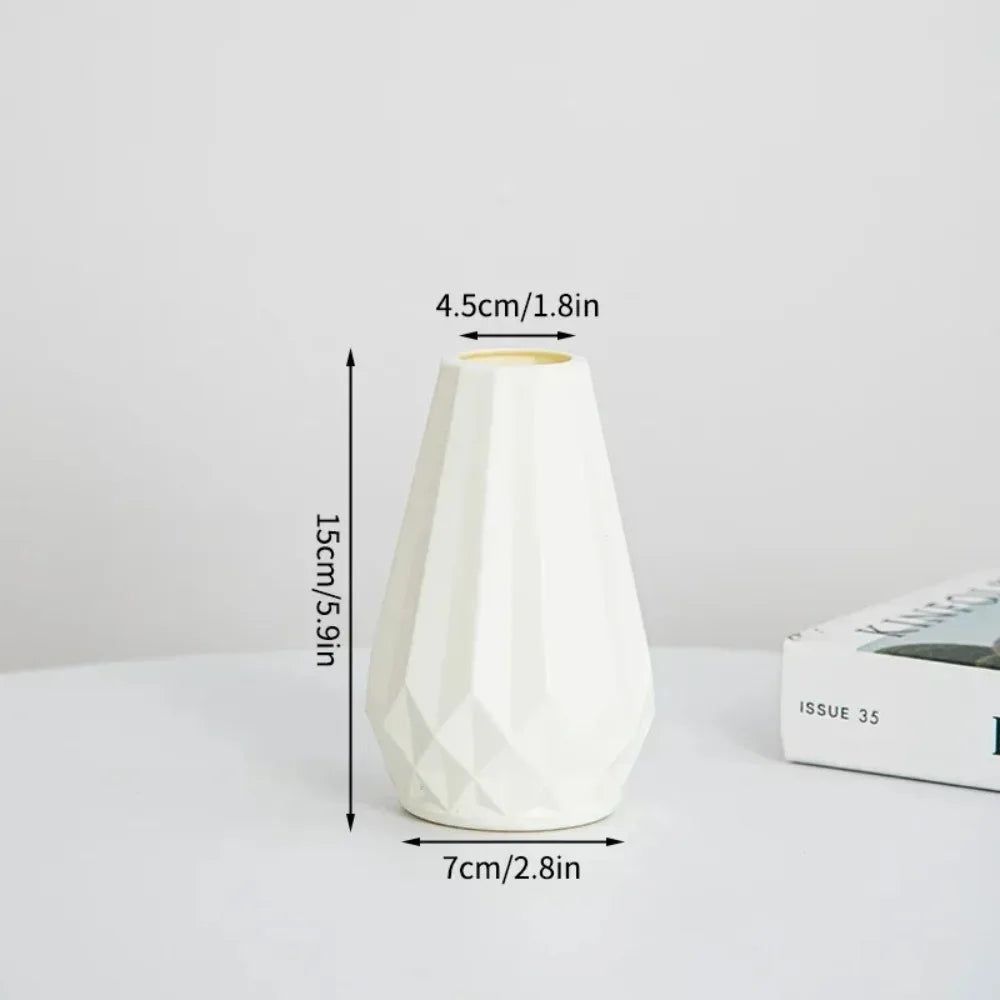 Diamond-Shape Flower Vase | Nordic Minimalist Home Decor