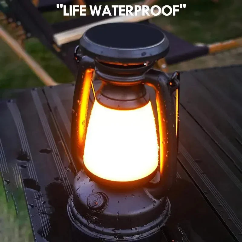 Retro Rechargeable Lantern – LED Portable Camping & Home Decor Light