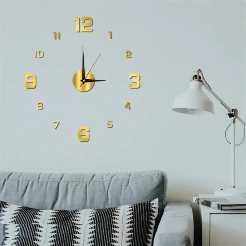 DIY 3D Wall Clock – Silent, Luminous & Modern Home Decor (40cm)