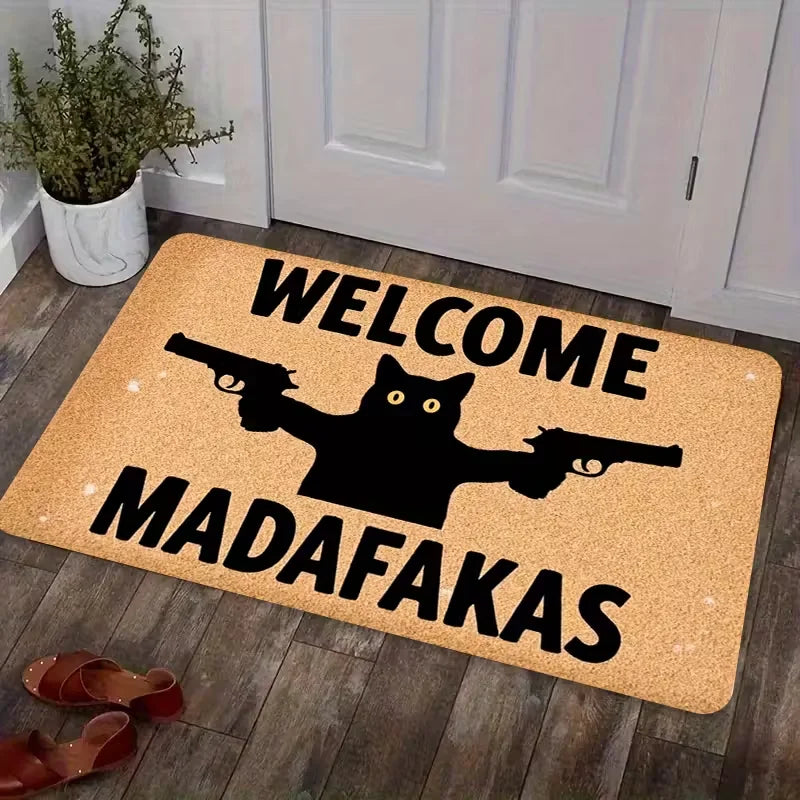 Kitchen Cat Pattern Floor Mat & Area Carpet – Anti-Slip Persian Design | 3 Sizes