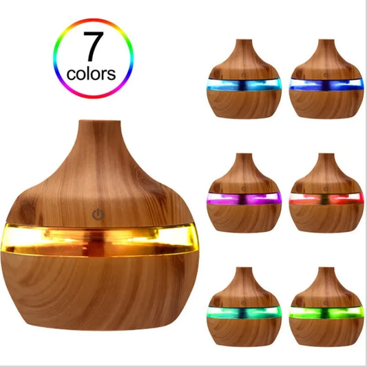 300ml Wood Aroma Diffuser – Ultrasonic Cool Mist Humidifier for Home
