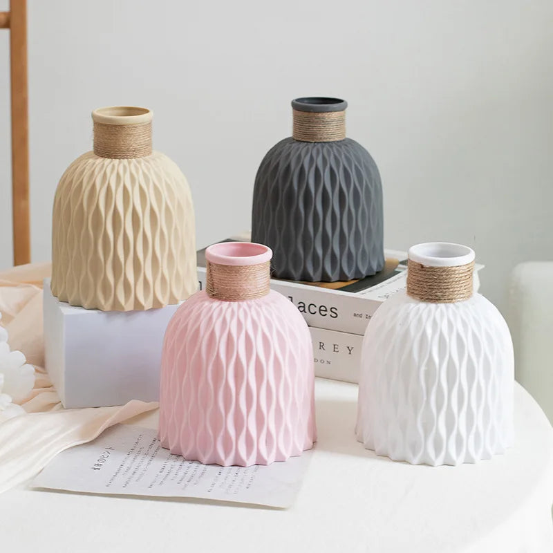 Scandinavian Minimalist Vase – Nordic Home Decor for Dried & Fresh Flowers