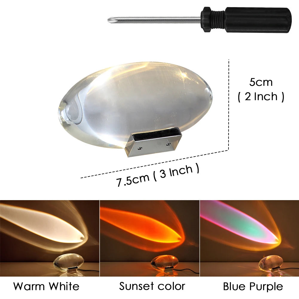 Crystal Eye of the Sky Table Lamp | LED Projector Night Light