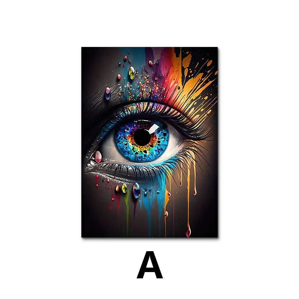 Abstract Eye Canvas Wall Art – HD Print Poster for Modern Home Decor