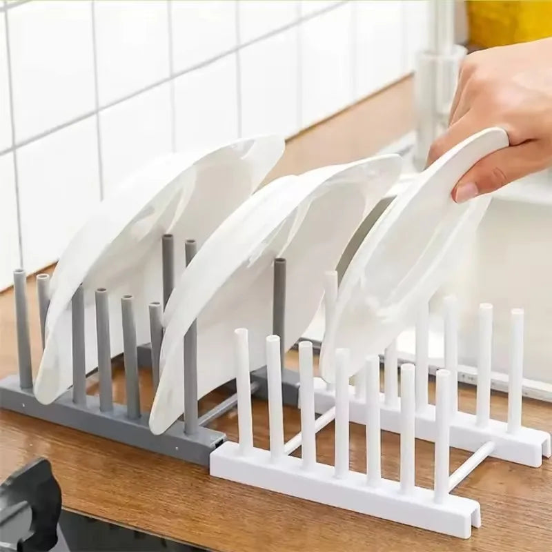 Kitchen Storage Rack – Pot Cover, Bowl & Dish Organizer | Space-Saving Kitchen Accessory