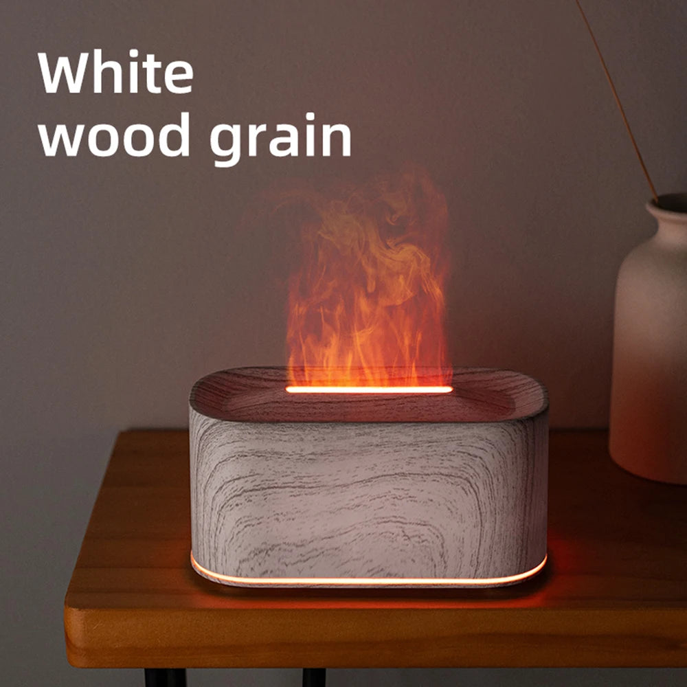 Flame Effect Aromatherapy Diffuser – Cool Mist, Silent, 7 Finishes
