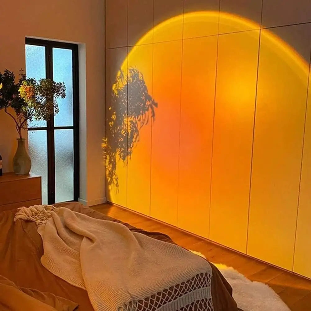 Sunset Projection Lamp – USB Atmosphere Night Light for Home & Bedroom