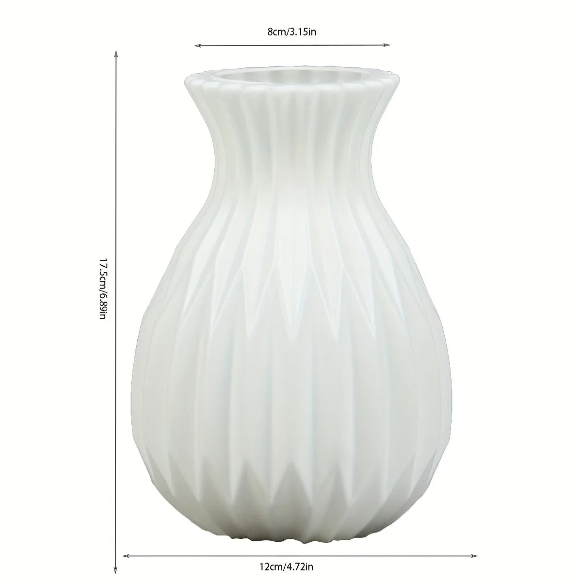 Minimalist Ceramic-Look Vase – Modern Home Decor for Living Room & Table