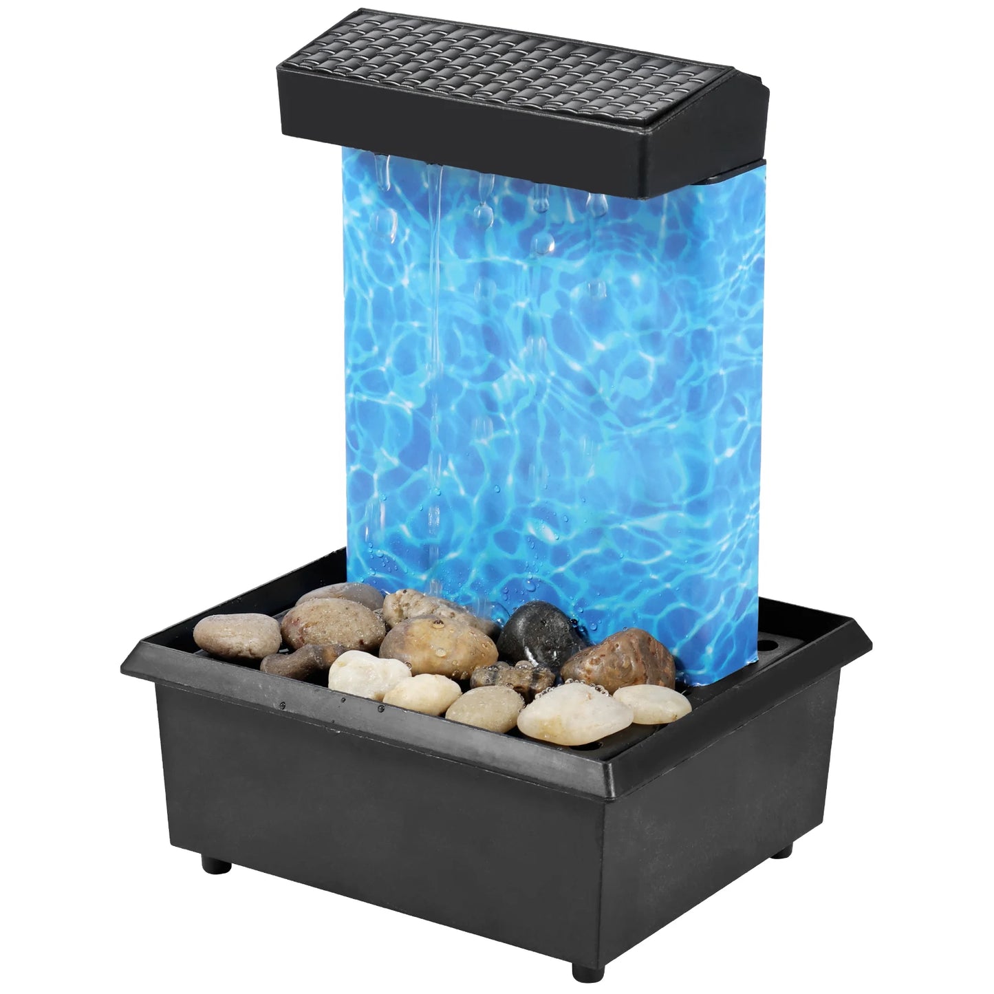 Tabletop Waterfall Fountain – Relaxing Desktop Decor with Soft Lights