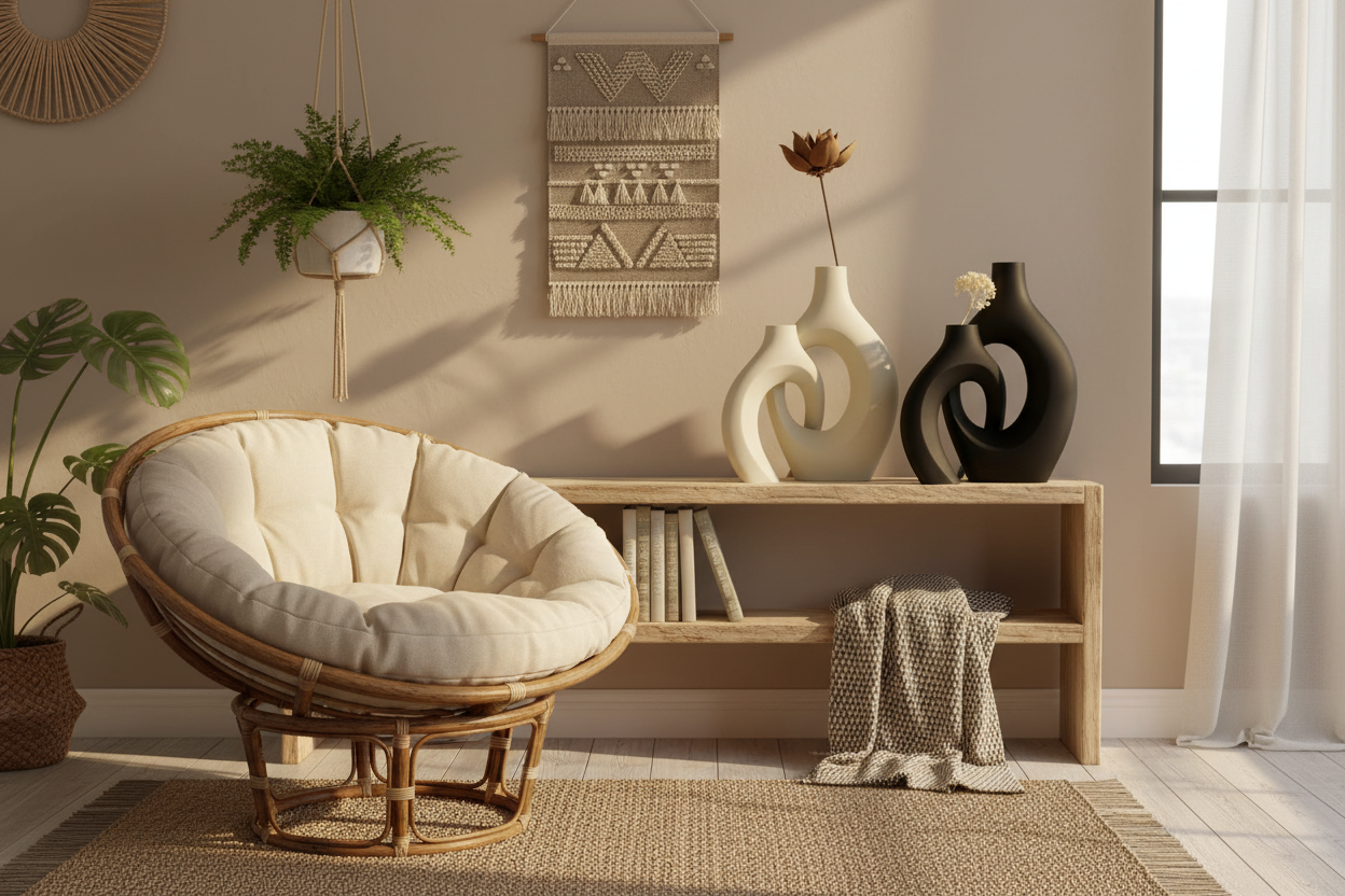 Bohemian Art Vase Set - Boho Living Room