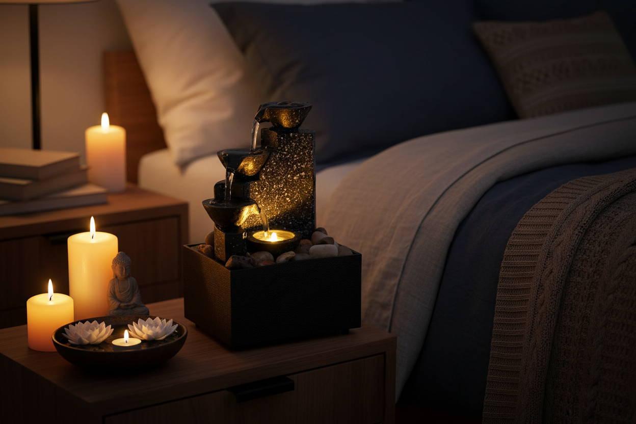 Tabletop Waterfall Fountain - Bedroom Meditation